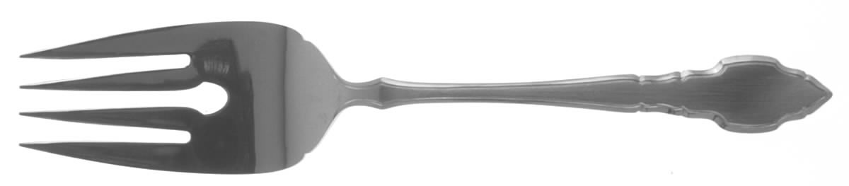 Silhouette (Stainless) Large Solid Cold Meat Serving Fork by International Silver-1