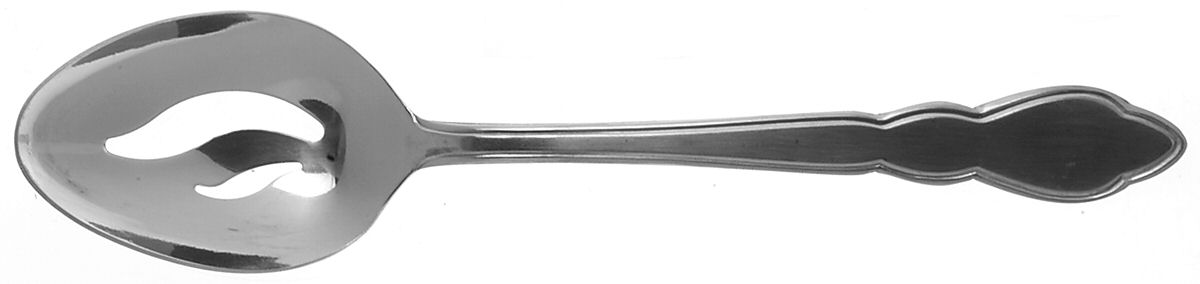 Silhouette (Stainless) Pierced Tablespoon (Serving Spoon) by International Silver-1