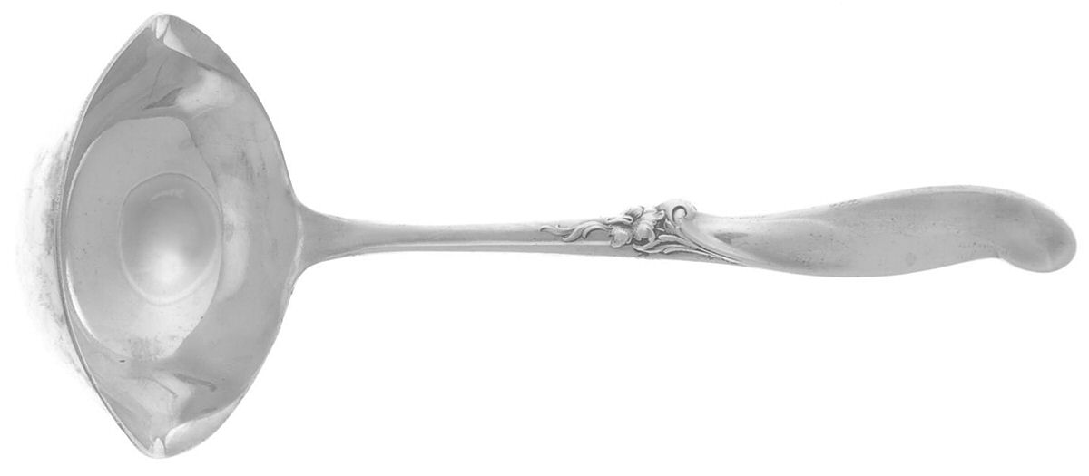 Silver Melody (Sterling, 1955) Solid Piece Cream Ladle by International Silver-1