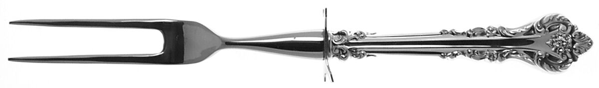 Silver Masterpiece (Sterling, 1970) Small Steak Carving Fork with Stainless Prongs by International Silver-1