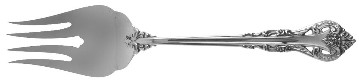 Silver Masterpiece (Sterling, 1970) Medium Solid Cold Meat Serving Fork by International Silver-1