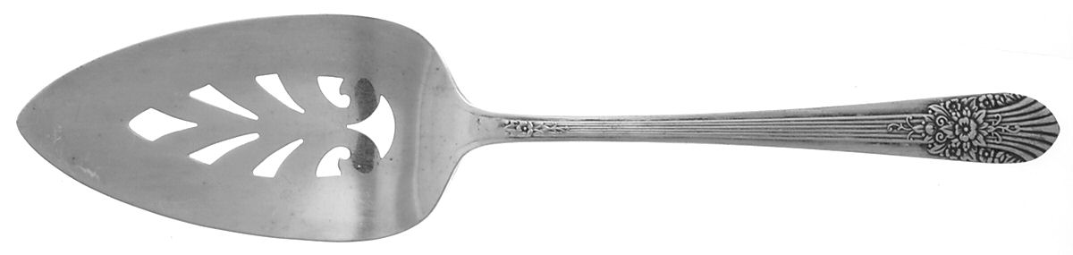 Silver Mist-Marigold (Silverplate, 1935) Solid Pierced Pie Server by International Silver-1
