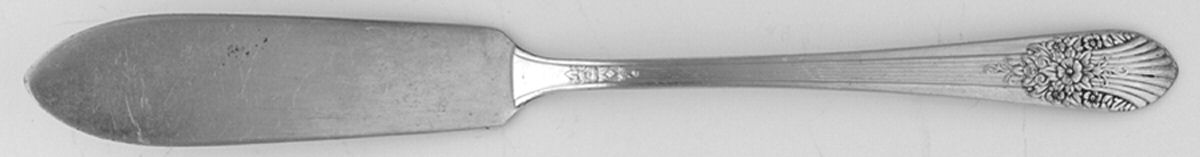 Silver Mist-Marigold (Silverplate, 1935) Flat Handle Master Butter Knife by International Silver-1