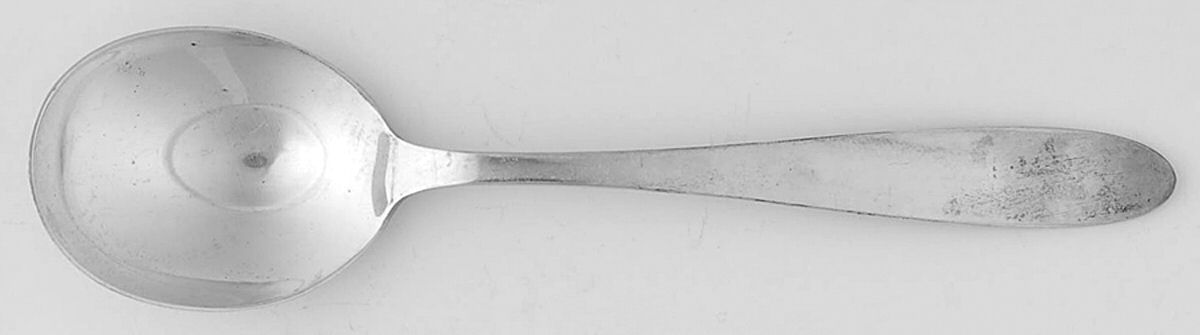 Simplicity (Sterling, 1936) Round Bowl Soup Spoon (Cream Soup) by International Silver-1