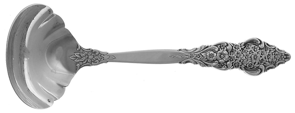 Silver Renaissance (Silverplate, 1971) Solid Gravy Ladle by International Silver-1