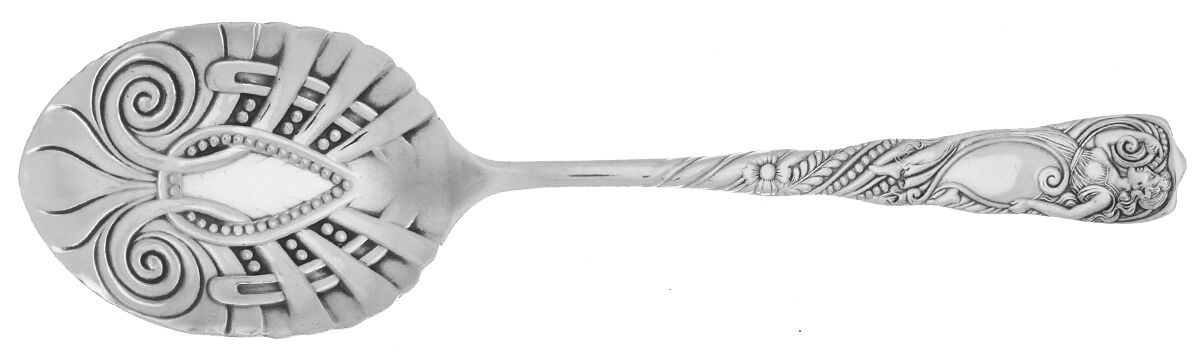 Siren (Silverplate, 1891) Spoon-Berry/Casserole-Sld/Shll by International Silver-1