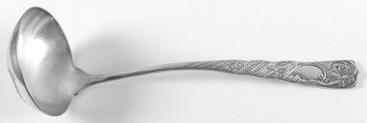 Siren (Silverplate, 1891) Solid Soup Ladle by International Silver-1