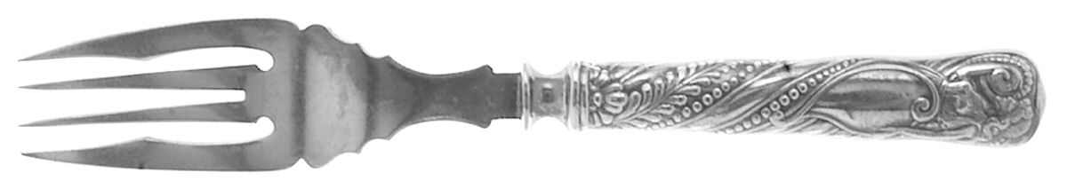 Siren (Silverplate, 1891) Individual Hollow Fish Fork w/Silverplate Tines by International Silver-1