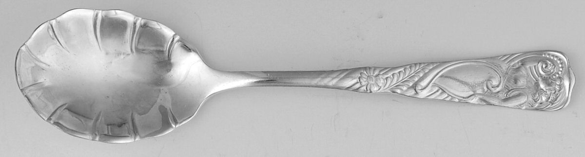 Siren (Silverplate, 1891) Sugar Shell Spoon by International Silver-1