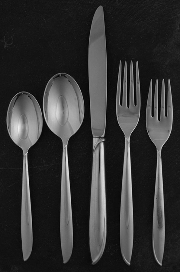 Silver Rhythm (Sterling, 1953) 5 Piece Place Size Setting by International Silver-1