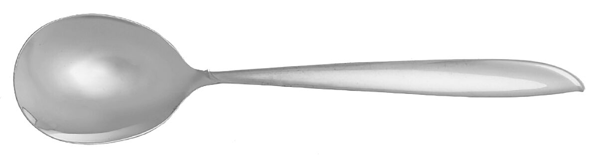 Silver Rhythm (Sterling, 1953) Round Bowl Soup Spoon (Cream Soup) HC by International Silver-1