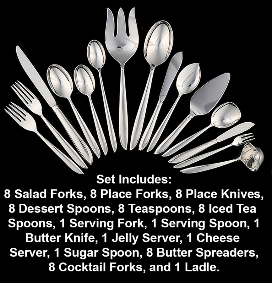 Silver Rhythm (Sterling, 1953) 71 Piece Set by International Silver-1