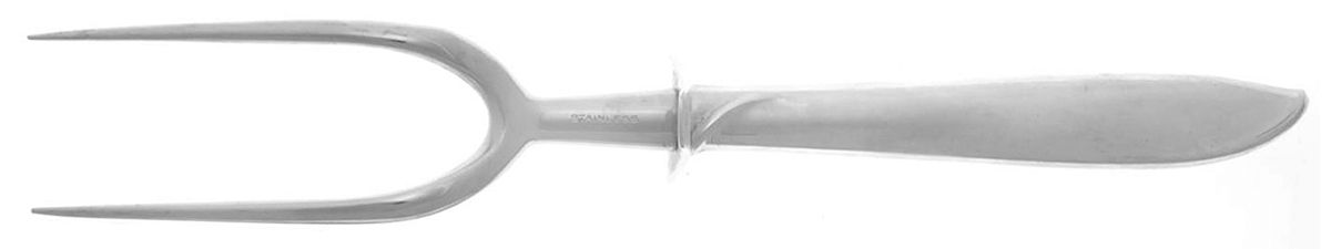 Silver Rhythm (Sterling, 1953) Small Steak Carving Fork with Stainless Prongs by International Silver-1