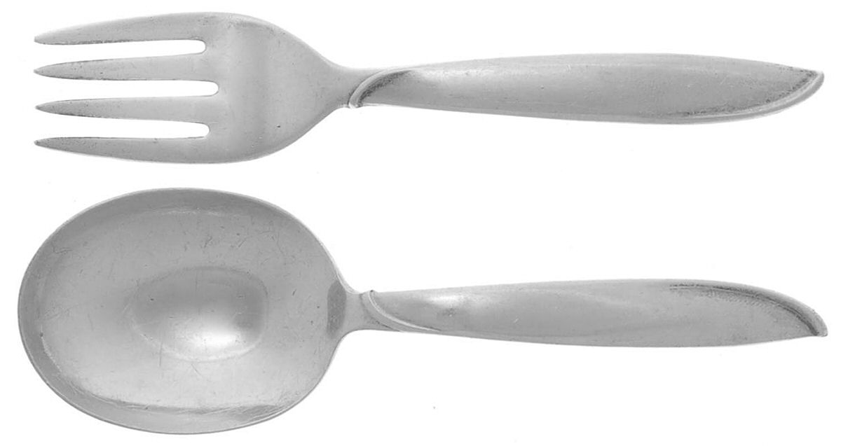 Silver Rhythm (Sterling, 1953) 2 Pc Baby Set (BF, BS) by International Silver-1