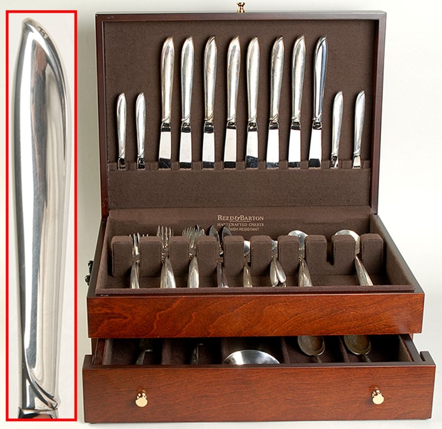 Silver Rhythm (Sterling, 1953) 53 Piece Set by International Silver-1
