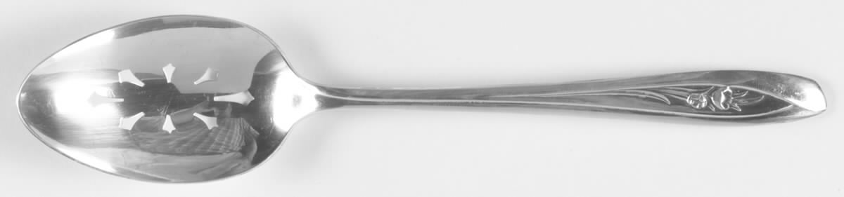 Silver Tulip (Silverplate, 1956) Pierced Tablespoon (Serving Spoon) by International Silver-1