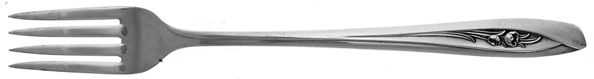 Silver Tulip (Silverplate, 1956) Grille Fork (Viande) by International Silver-1