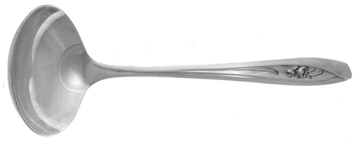 Silver Tulip (Silverplate, 1956) Solid Gravy Ladle by International Silver-1