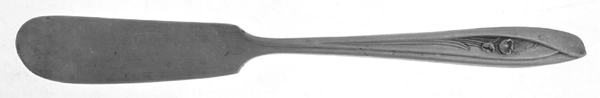 Silver Tulip (Silverplate, 1956) Flat Handle Butter Spreader by International Silver-1