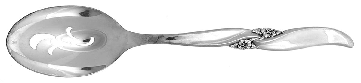 Silver Wind (Silverplate, 1955) Pierced Tablespoon (Serving Spoon) by International Silver-1