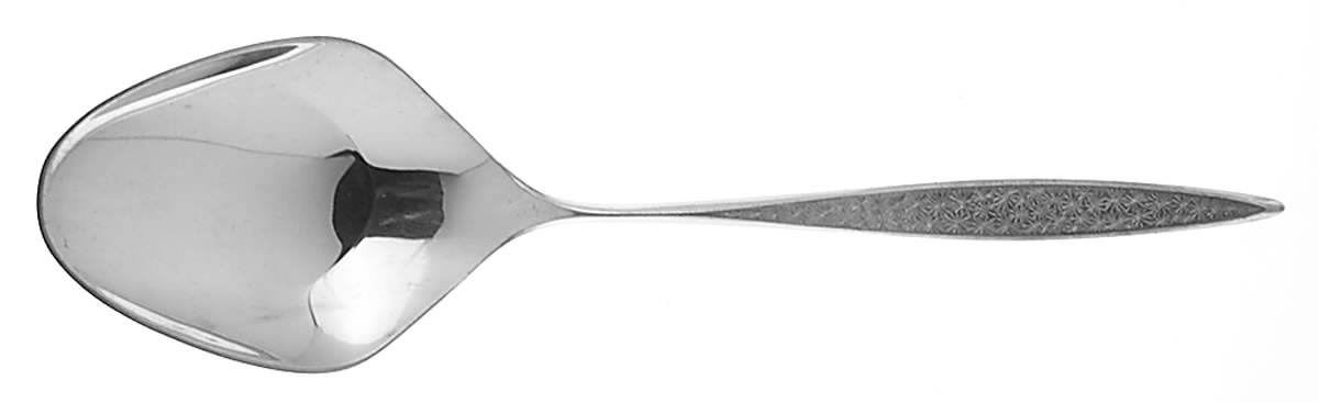 Snowflake (Sterling, 1966) Solid Smooth Casserole Spoon by International Silver-1