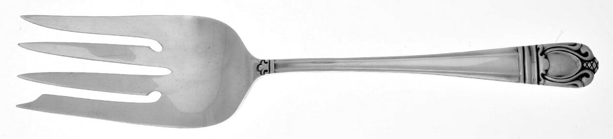 Sonja (Sterling, 1937, No Monograms) Large Solid Cold Meat Serving Fork by International Silver-1
