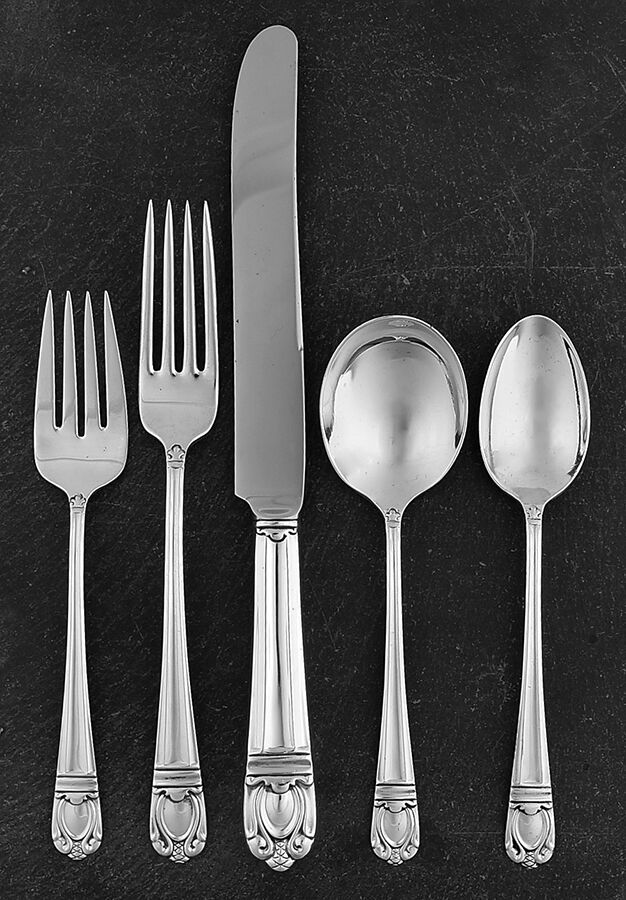 Sonja (Sterling, 1937, No Monograms) 40 Piece Estate Set by International Silver-1