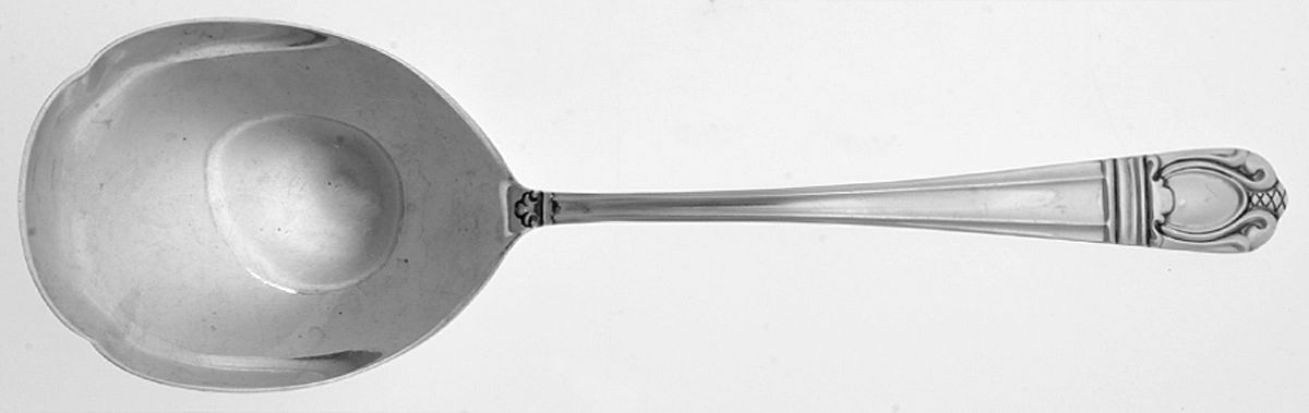Sonja (Sterling, 1937, No Monograms) Small Solid Berry/Casserole Spoon by International Silver-1