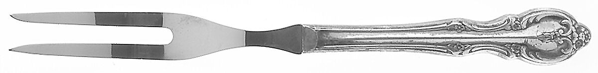 Southern Splendor (Silverplate, 1962) Small Steak Carving Fork with Stainless Prongs by International Silver-1