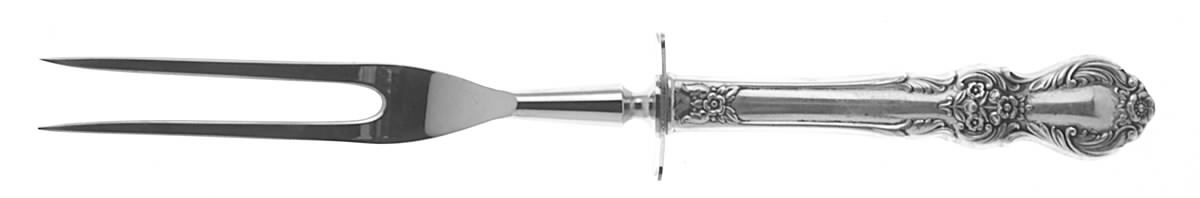 Southern Treasure (Sterling, 1953) Small Steak Carving Fork with Stainless Prongs by International Silver-1
