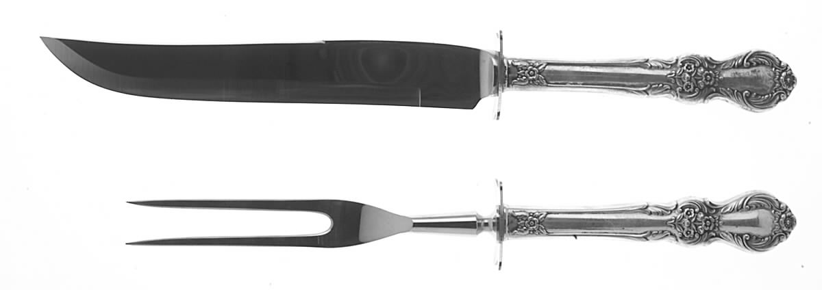 Southern Treasure (Sterling, 1953) Small Stainless Blade 2-Piece Steak Carving Set by International Silver-1