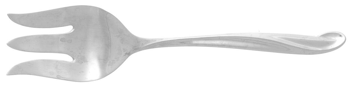 Space (Stainless) Medium Solid Cold Meat Serving Fork by International Silver-1