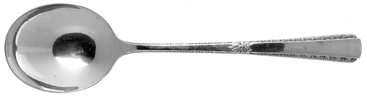Spring Bouquet (Sterling, 1940) Round Bowl Soup Spoon (Cream Soup) by International Silver-1