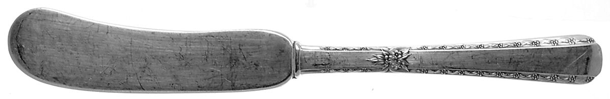 Spring Bouquet (Sterling, 1940) Flat Handle Butter Spreader by International Silver-1
