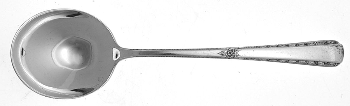 Spring Bouquet (Sterling, 1940) Round Bowl Soup Spoon (Bouillon) by International Silver-1
