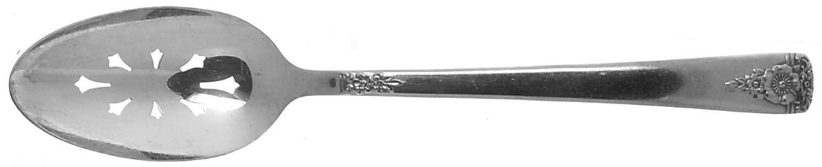 Spring Charm Silver (Silverplate, 1950) Pierced Tablespoon (Serving Spoon) by International Silver-1
