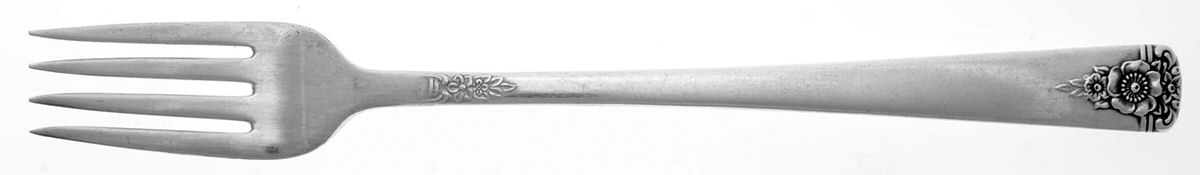 Spring Charm Silver (Silverplate, 1950) Grille Fork (Viande) by International Silver-1
