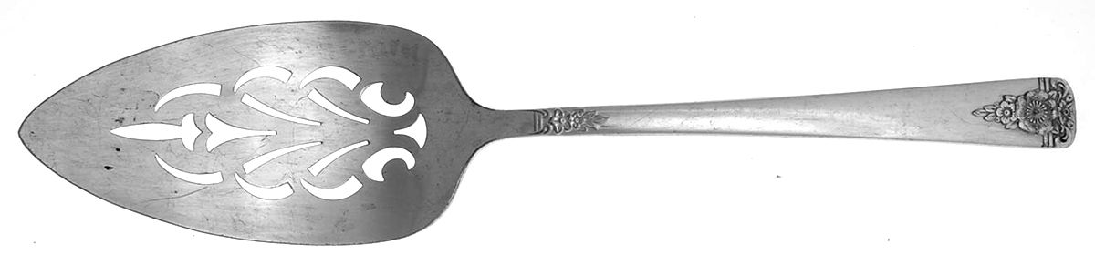Spring Charm Silver (Silverplate, 1950) Server-Pie/Solid-Pierced by International Silver-1