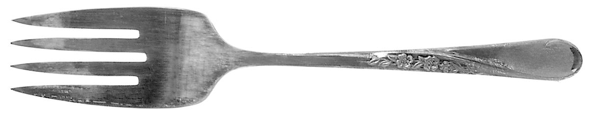 Spring Flower (Silverplate, 1956) Medium Solid Cold Meat Serving Fork by International Silver-1