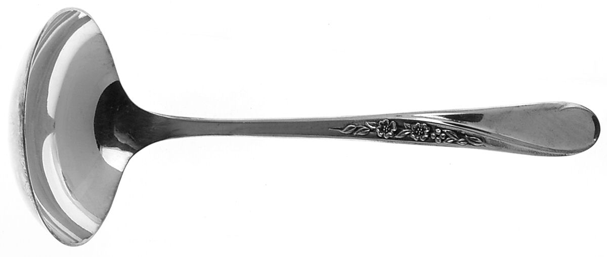 Spring Flower (Silverplate, 1956) Solid Gravy Ladle by International Silver-1
