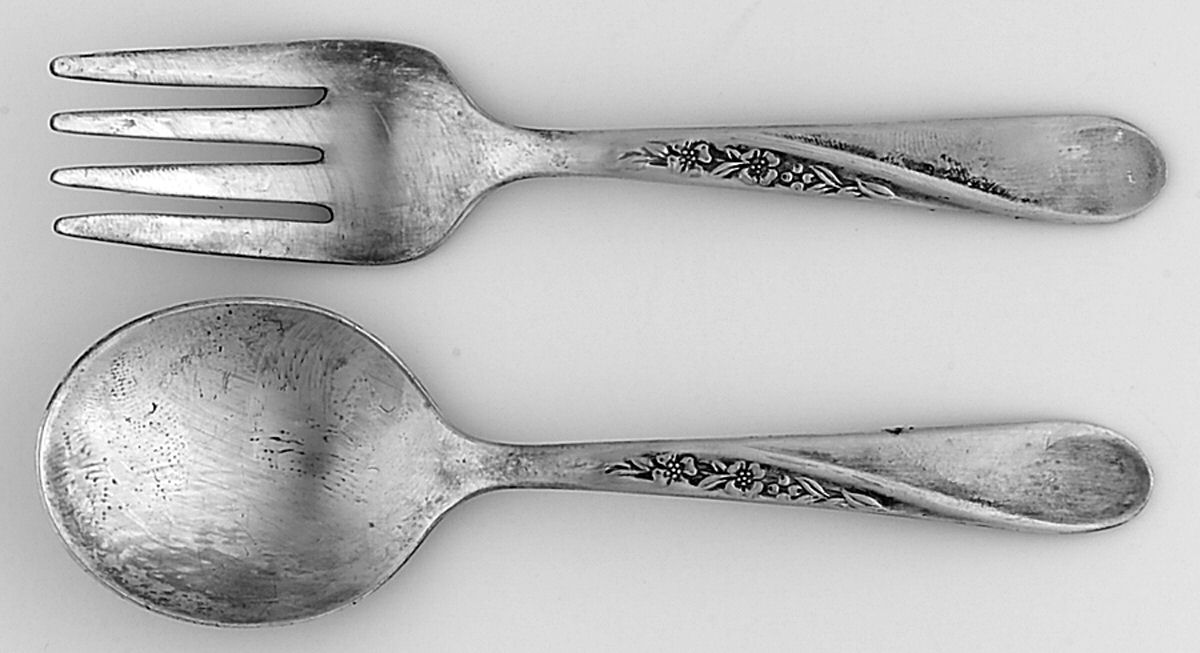 Spring Flower (Silverplate, 1956) 2 Pc Baby Set (BF, BS) by International Silver-1
