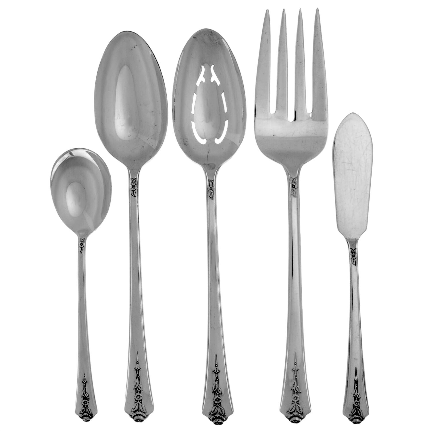 Spring Garden (Silverplate, 1949) 5 Piece Hostess Set by International Silver-1