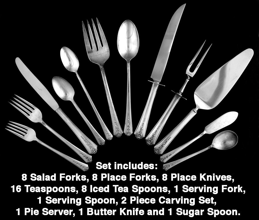 Spring Garden (Silverplate, 1949) 55 Piece Set by International Silver-1