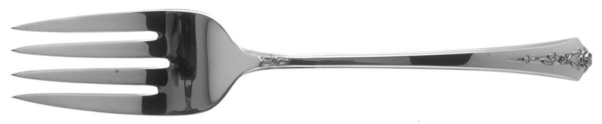 Spring Garden (Silverplate, 1949) Large Solid Cold Meat Serving Fork by International Silver-1