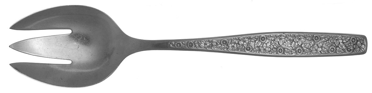 Spring Garden (Stainless) Small Solid Cold Meat Serving Fork by International Silver-1