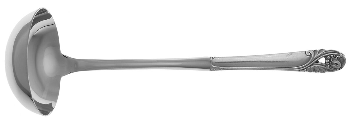 Spring Glory (Sterling, 1942, No Monograms) Soup Ladle with Stainless Bowl HC by International Silver-1