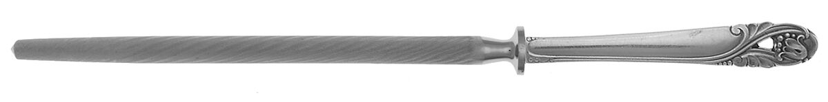 Spring Glory (Sterling, 1942, No Monograms) Sharpener Knife with Steel Rod HC by International Silver-1