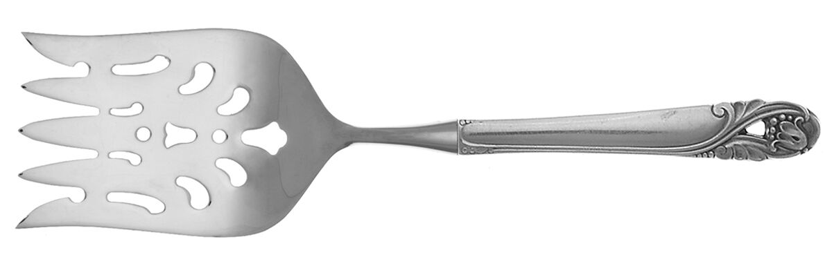Spring Glory (Sterling, 1942, No Monograms) Fish Serving Fork with Stainless Tines HC by International Silver-1