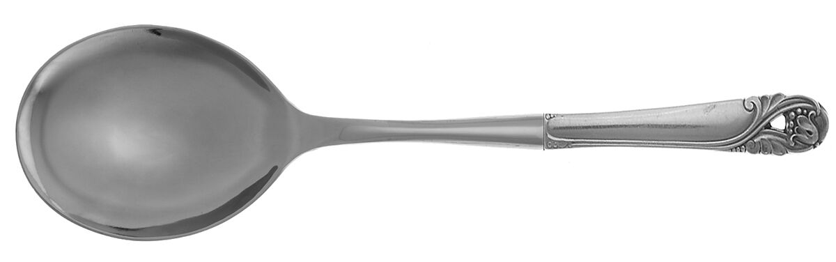 Spring Glory (Sterling, 1942, No Monograms) Casserole Spoon with Smooth Stainless Bowl HC by International Silver-1