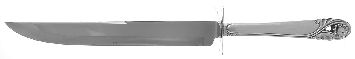 Spring Glory (Sterling, 1942, No Monograms) Large Stainless Blade Roast Carving Knife by International Silver-1